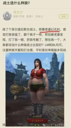 股票的杠杆 魔兽老哥照着老婆捏幻化！被老婆发现暴打删号！